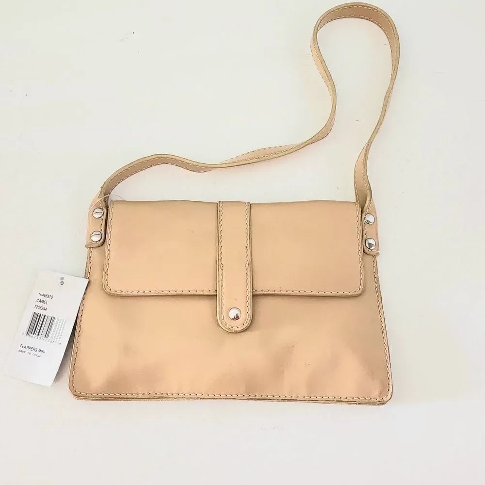 9 West small clutch camel color NWT